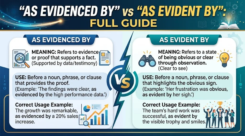 As Evidenced By" vs "As Evident By": Full Guide 