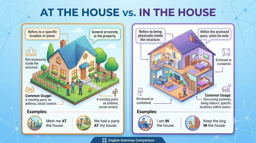 "At the House" vs "In the House": Key Differences