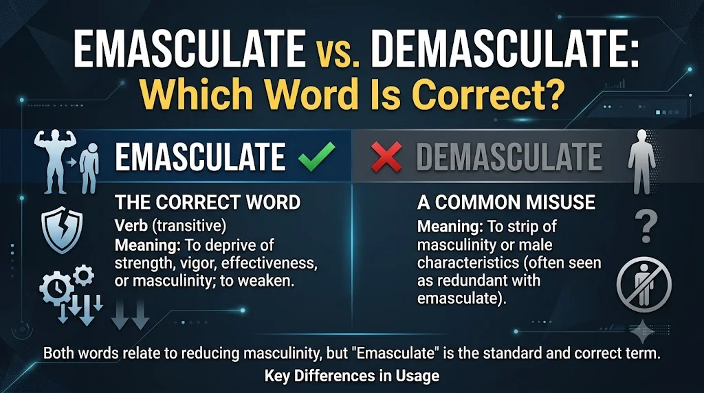 Emasculate vs. Demasculate: Which Word Is Correct?