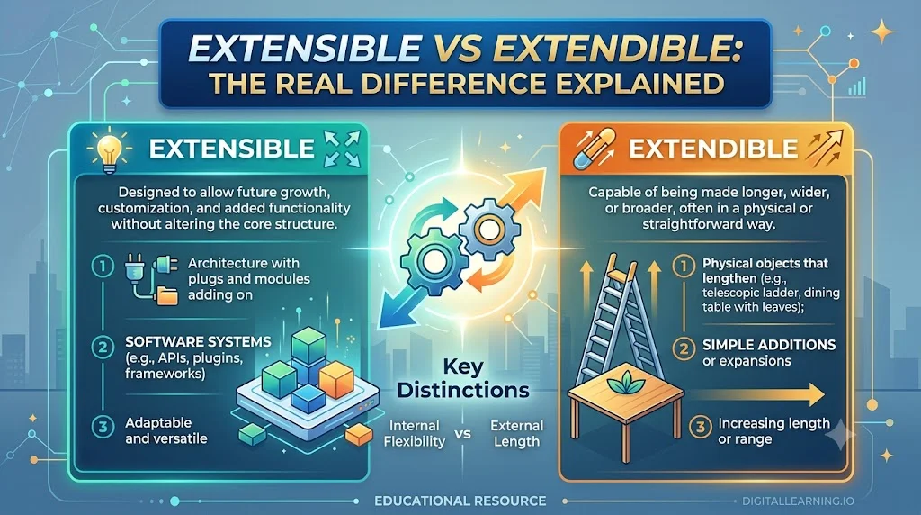 Extensible vs Extendible: The Real Difference Explained