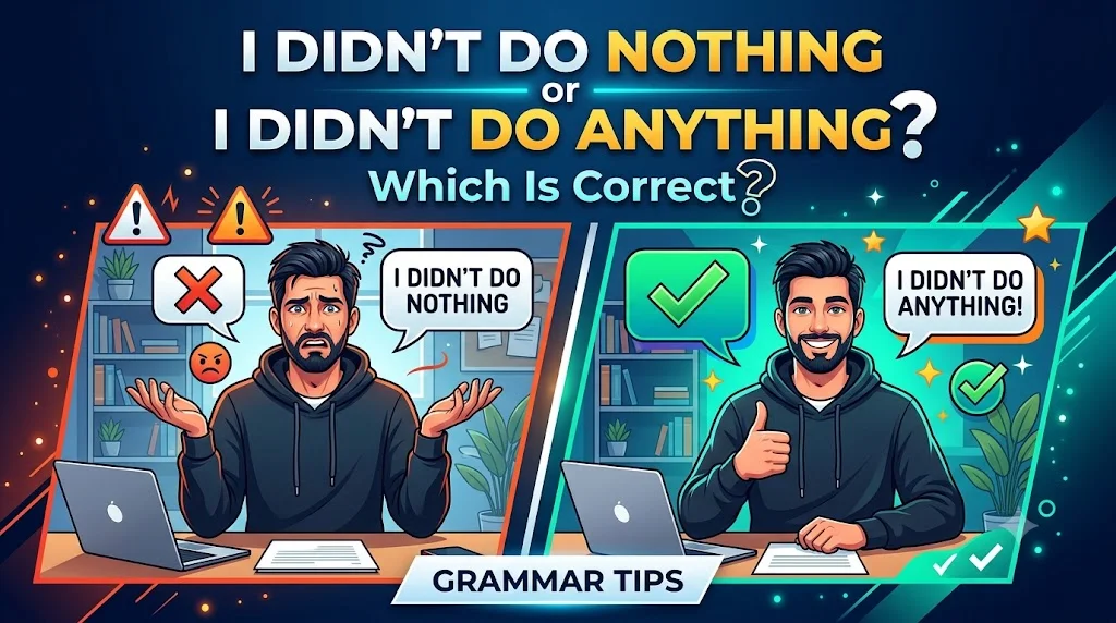 I Didn't Do Nothing or I Didn't Do Anything: Which Is Correct?