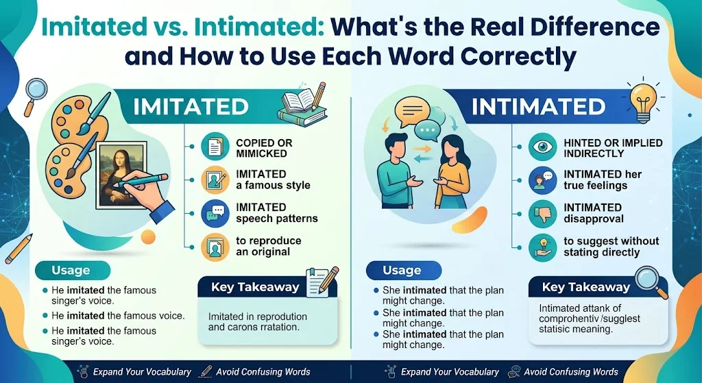 Imitated vs. Intimated: What's the Real Difference and How to Use Each Word Correctly