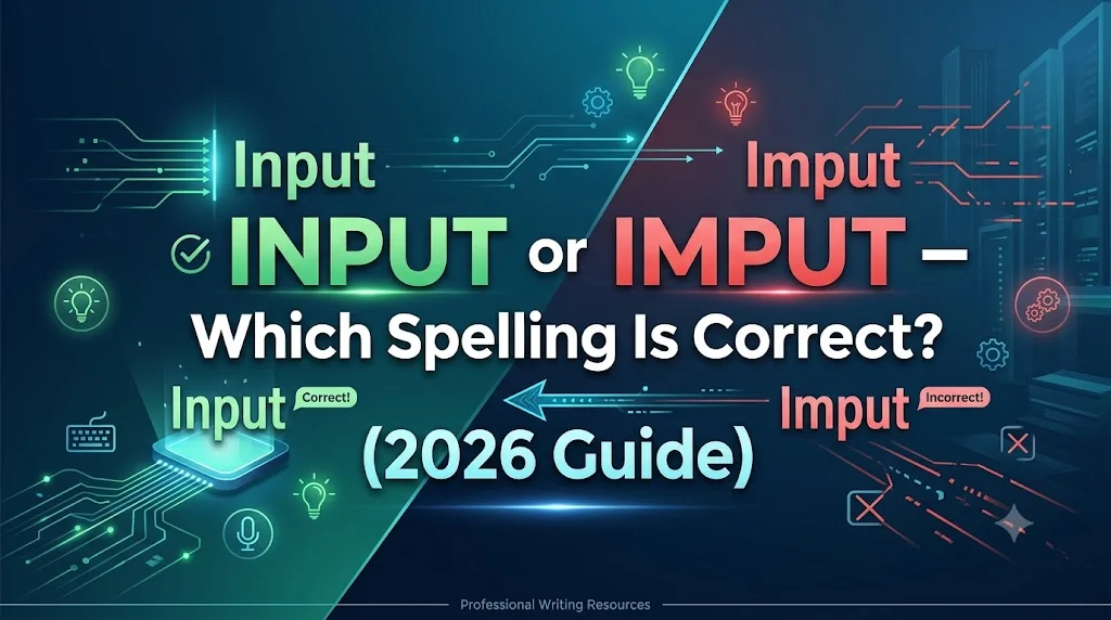 Input or Imput – Which Spelling Is Correct? (2026 Guide)