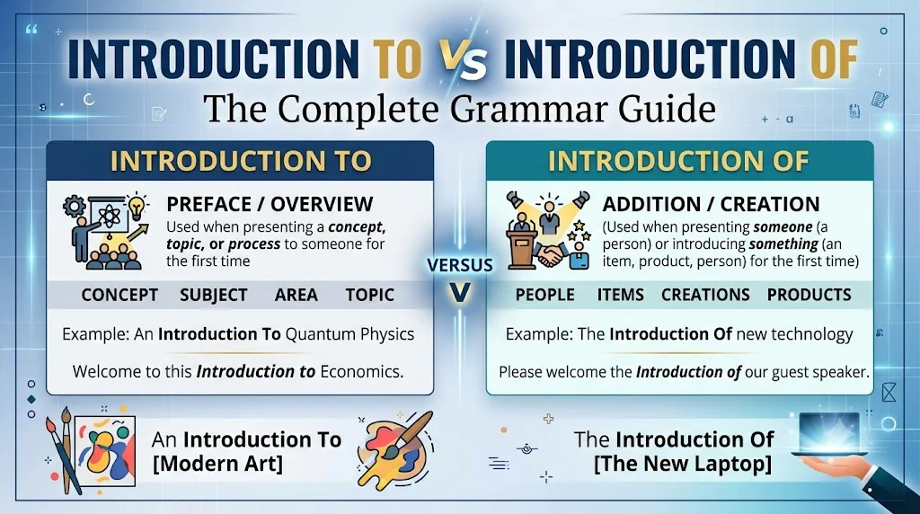 "Introduction Of": Meaning and Use