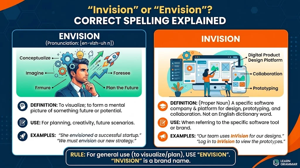 Invision or Envision? Correct Spelling Explained