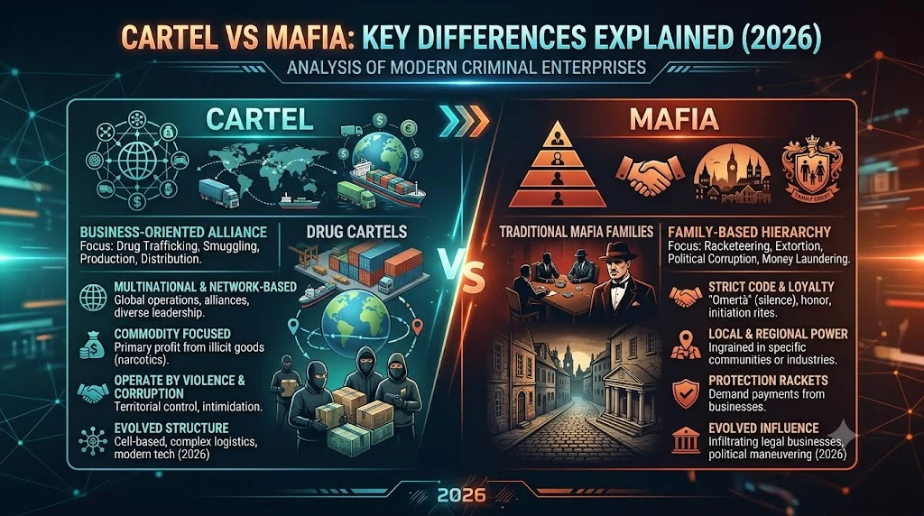 Key Differences Between Cartel and Mafia