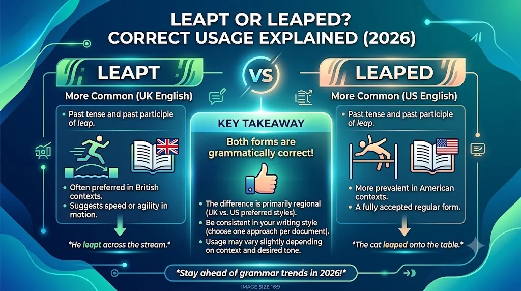 Leapt or Leaped? Correct Usage Explained (2026