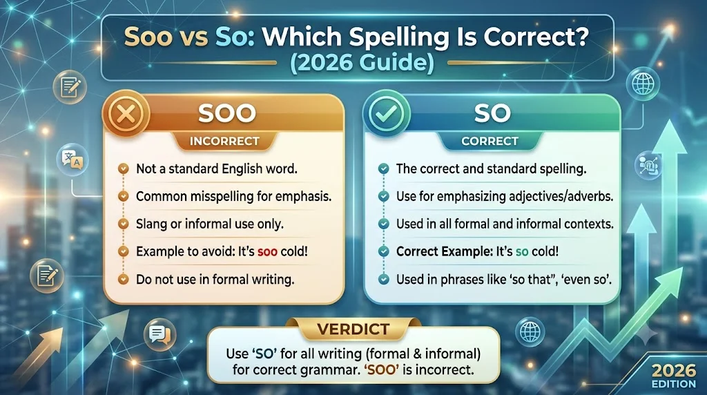 Soo vs So: Which Spelling Is Correct? (2026 Guide)
