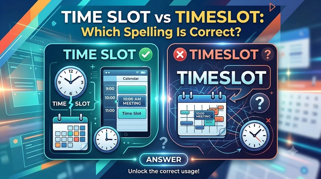 Time Slot vs Timeslot: What's the Difference?