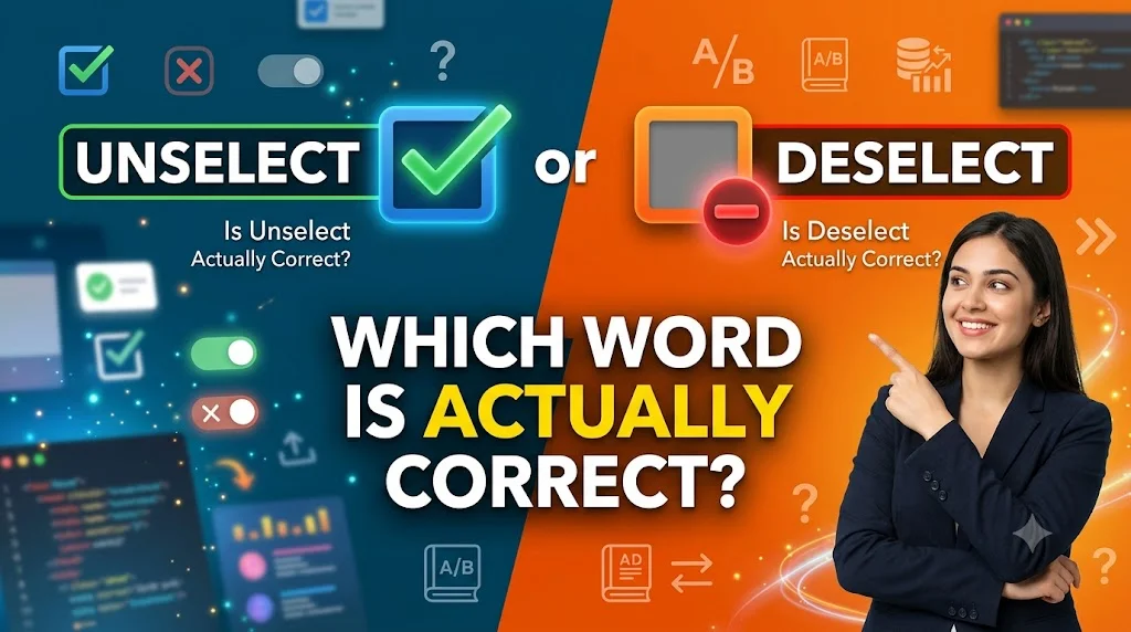 Unselect or Deselect: Which Word Is Actually Correct?