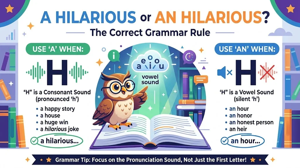 Why "An Hilarious" Is Incorrect in Modern English