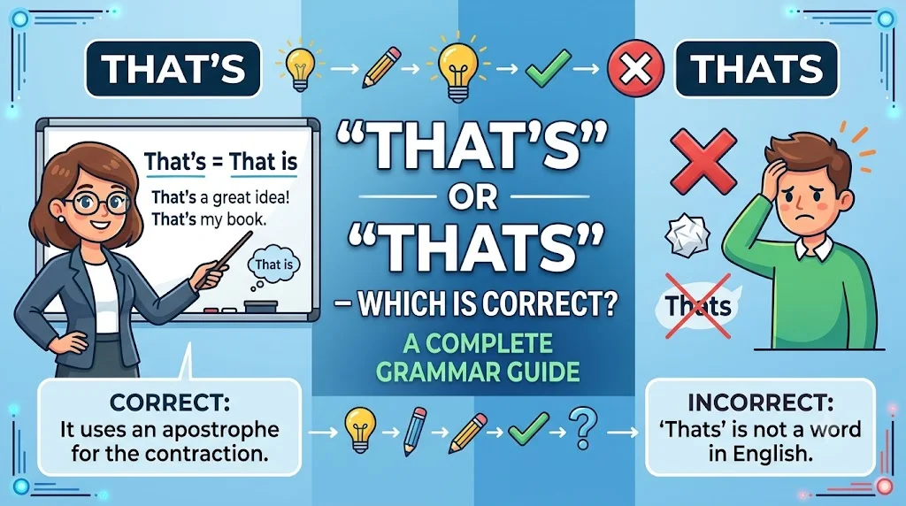Why "Thats" Is Usually Wrong