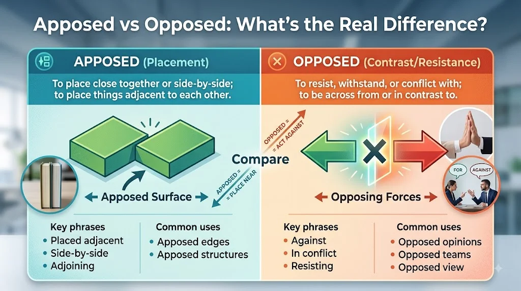 Apposed vs Opposed: What's the Real Difference? 