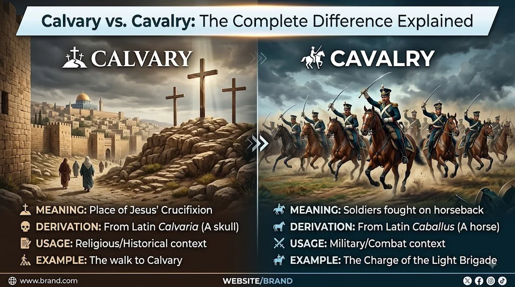Calvary vs. Cavalry: The Complete Difference Explained