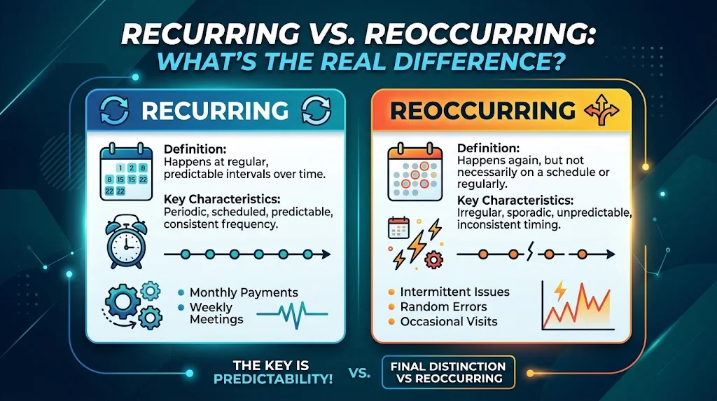 Recurring vs. Reoccurring: What's the Real Difference?