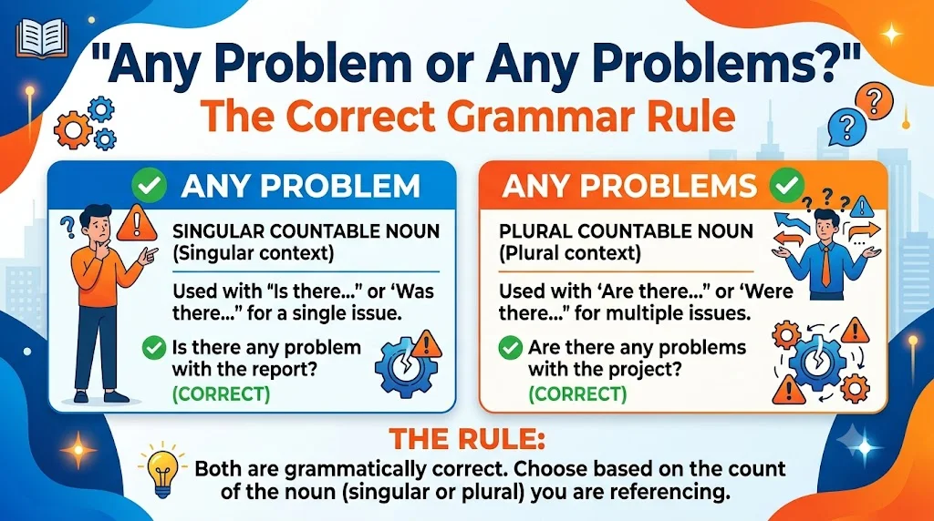Any Problem or Any Problems? The Correct Grammar Rule