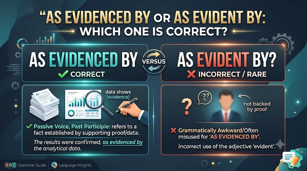 As Evidenced By or As Evident By: Which One Is Correct?