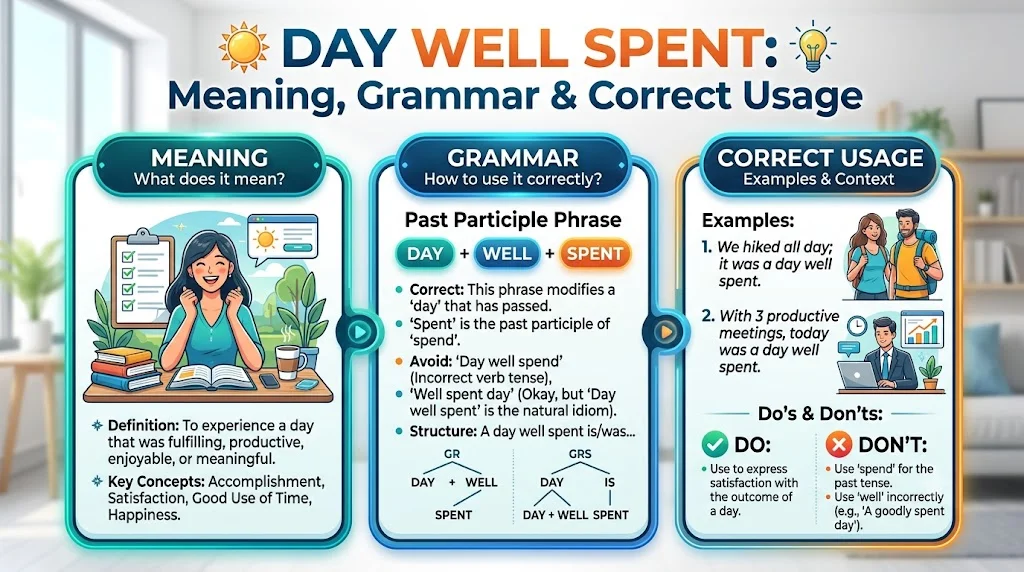 Day Well Spent: Meaning, Grammar & Correct Usage