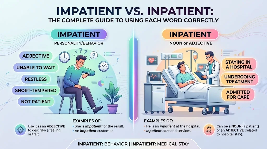 Impatient vs. Inpatient: The Complete Guide to Using Each Word Correctly