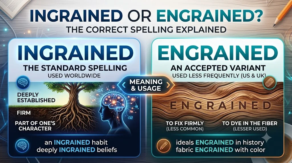 Ingrained or Engrained? The Correct Spelling Explained