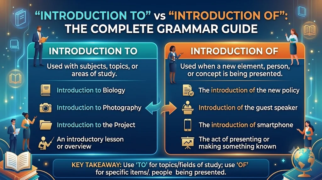 "Introduction To" vs "Introduction Of": The Complete Grammar Guide
