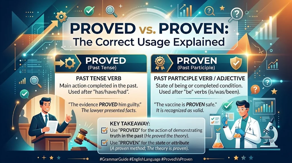 Proved vs. Proven: The Correct Usage Explained 