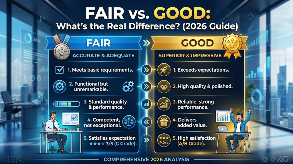 Fair vs Good: What's the Real Difference? (2026 Guide) 