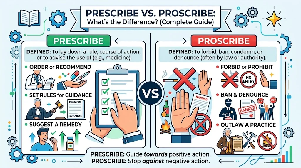 Prescribe vs. Proscribe: What's the Difference? (Complete Guide)
