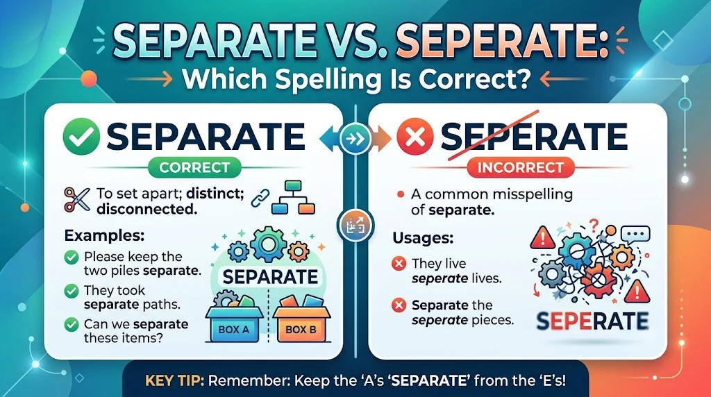 Separate vs. Seperate: Which Spelling Is Correct?