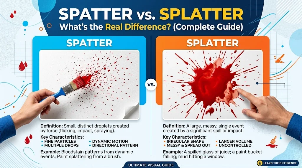 Spatter vs. Splatter: What's the Real Difference? (Complete Guide)